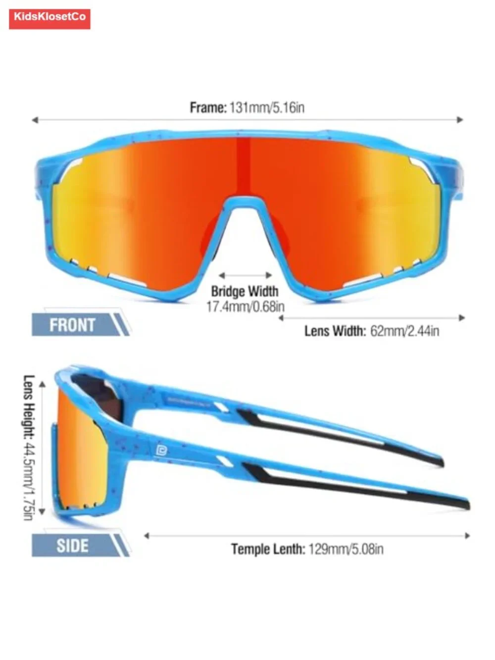 Youth Baseball Sunglasses UV400 Polarized Sports Lightweight Cycling